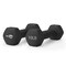 Wecare Fitness Neoprene Coated 10 Lbs Dumbbells for Non-Slip Grip, Set of Two, Black, 2PK WC-2P-10LB-BK - alternate 8